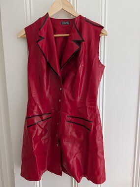 Demask Black and Red Latex Dress